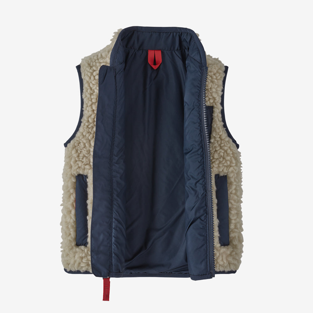 Patagonia Baby Retro-X® Fleece Vest Natural with New Navy