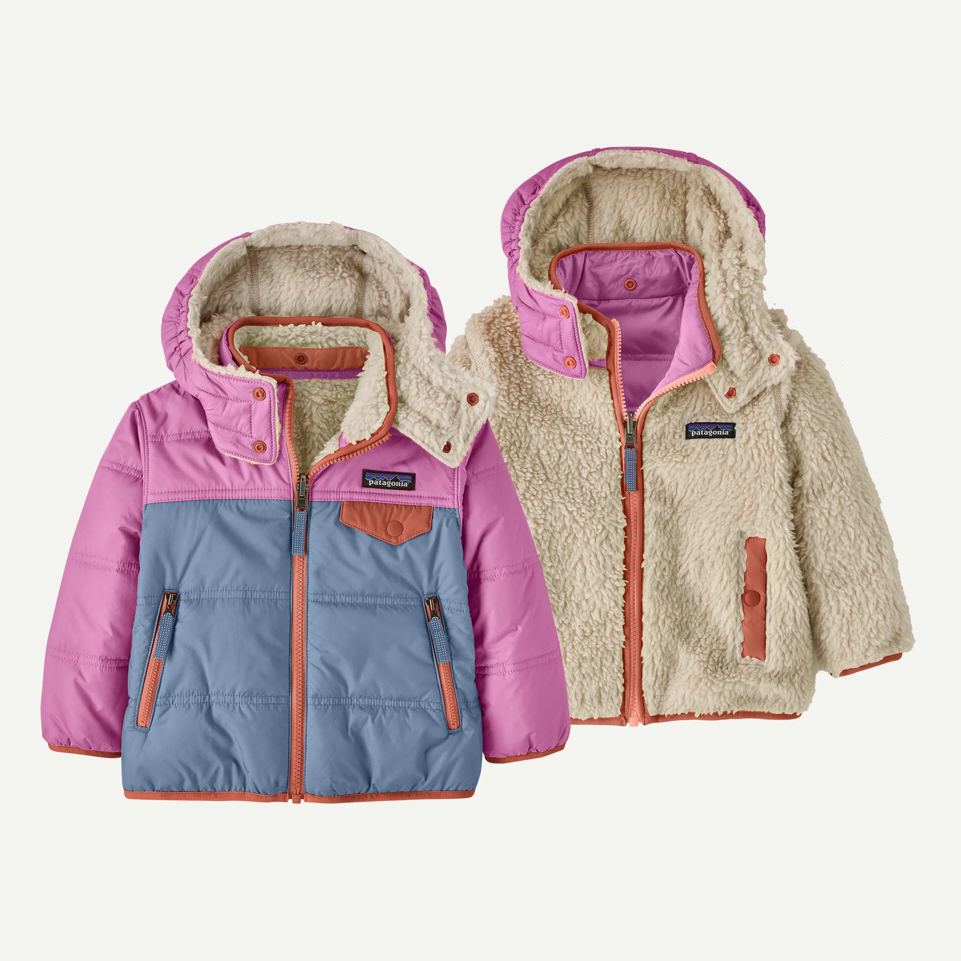  Patagonia Tribbles reversible coat for kids – sustainable recycled polyester jacket with water-resistant and fleece inside