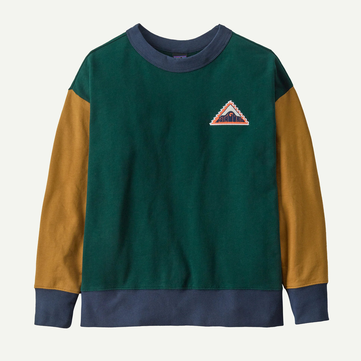 Patagonia Kids' Crewneck Sweatshirt Driftways Patch : Cascade Green