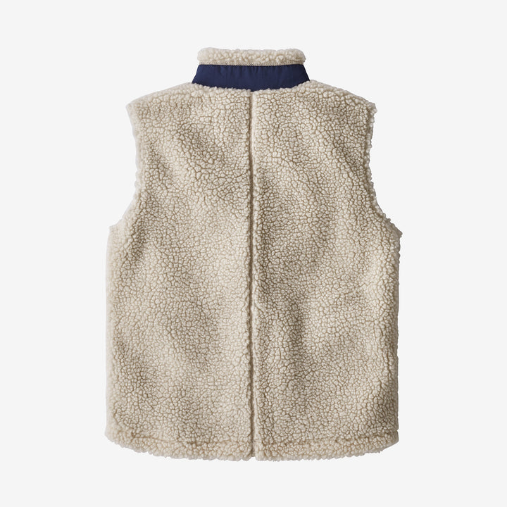 Patagonia Kids' Retro-X® Fleece Vest Natural with Classic Navy