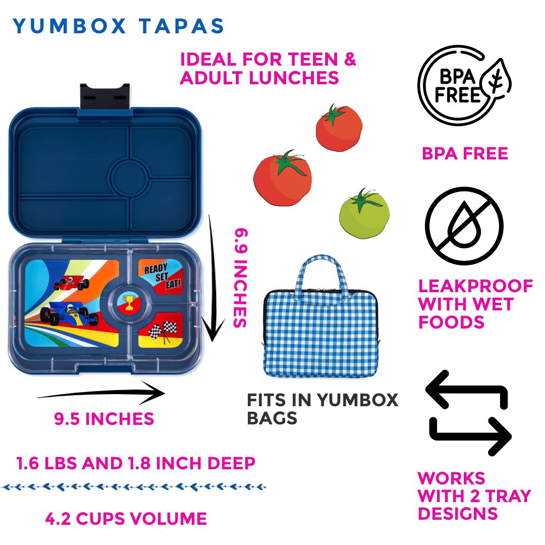 Yumbox Tapas Adult Leakproof Bento Lunch Box 4 Compartment