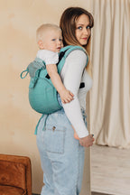 LennyLamb Onbuhimo Toddler Size Little Herringbone Ombre Green