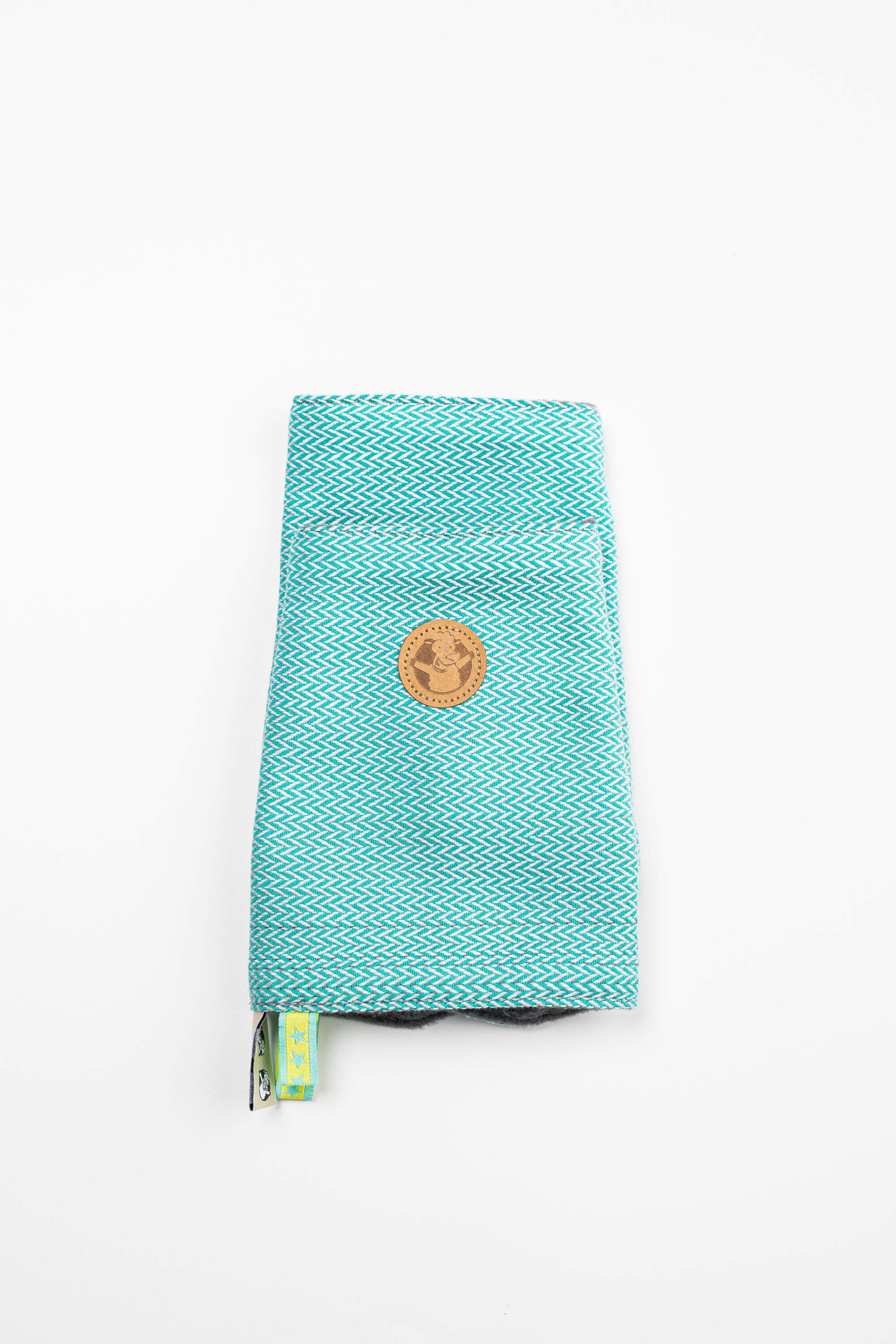 LennyLamb Drool Pads & Reach Straps Herringbone Ombre Green