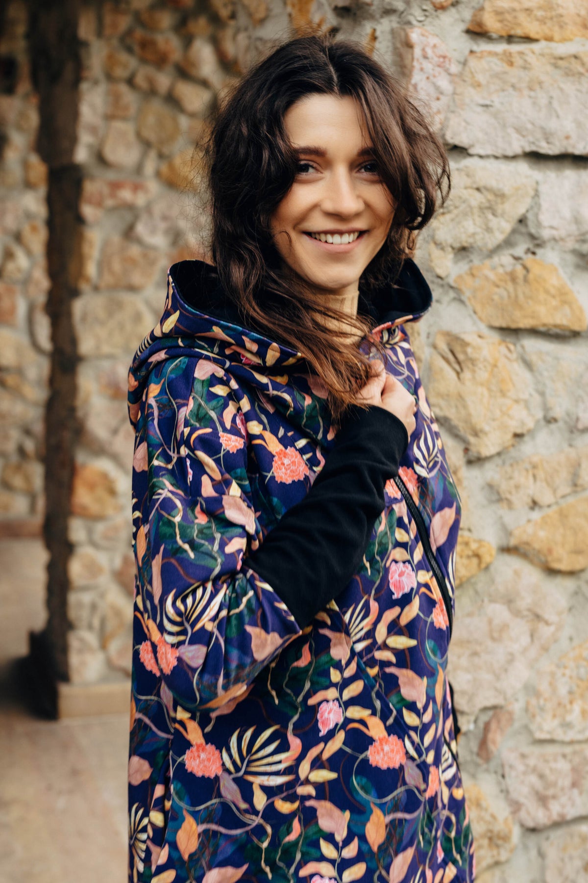 LennyLamb Asymmetrical Hoodie | Vintage Flowers