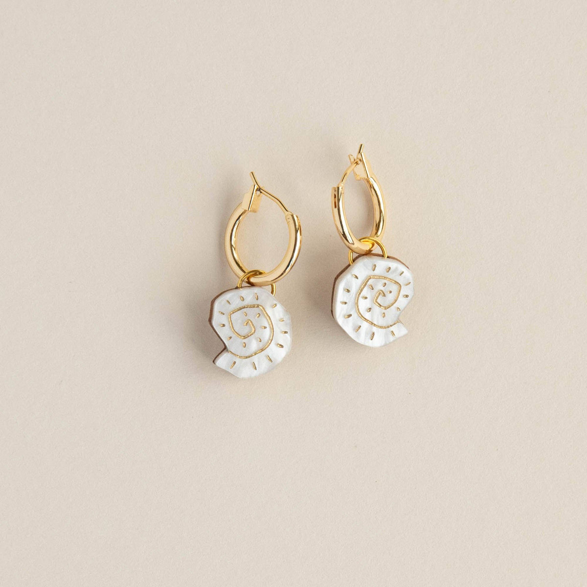 Pepper You Shell Hoop Earrings
