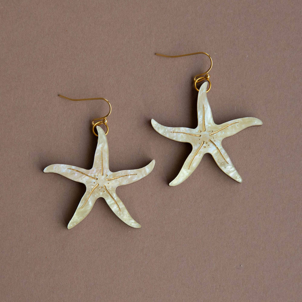 Pepper You Pearly Starfish Hoop Earrings