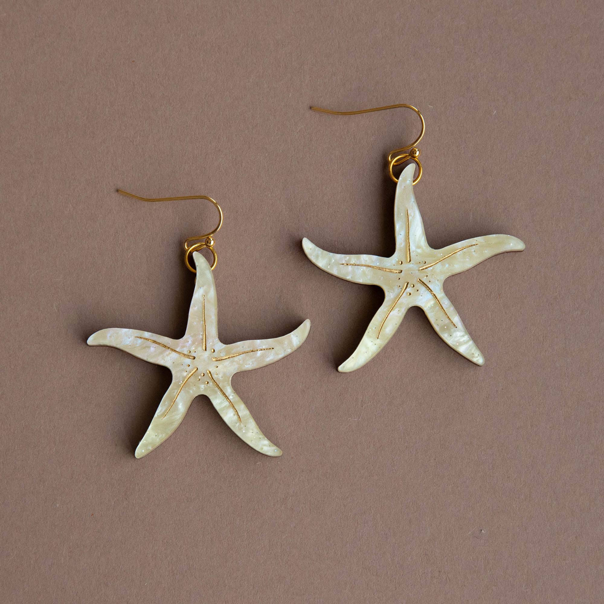 Pepper You Pearly Starfish Hoop Earrings
