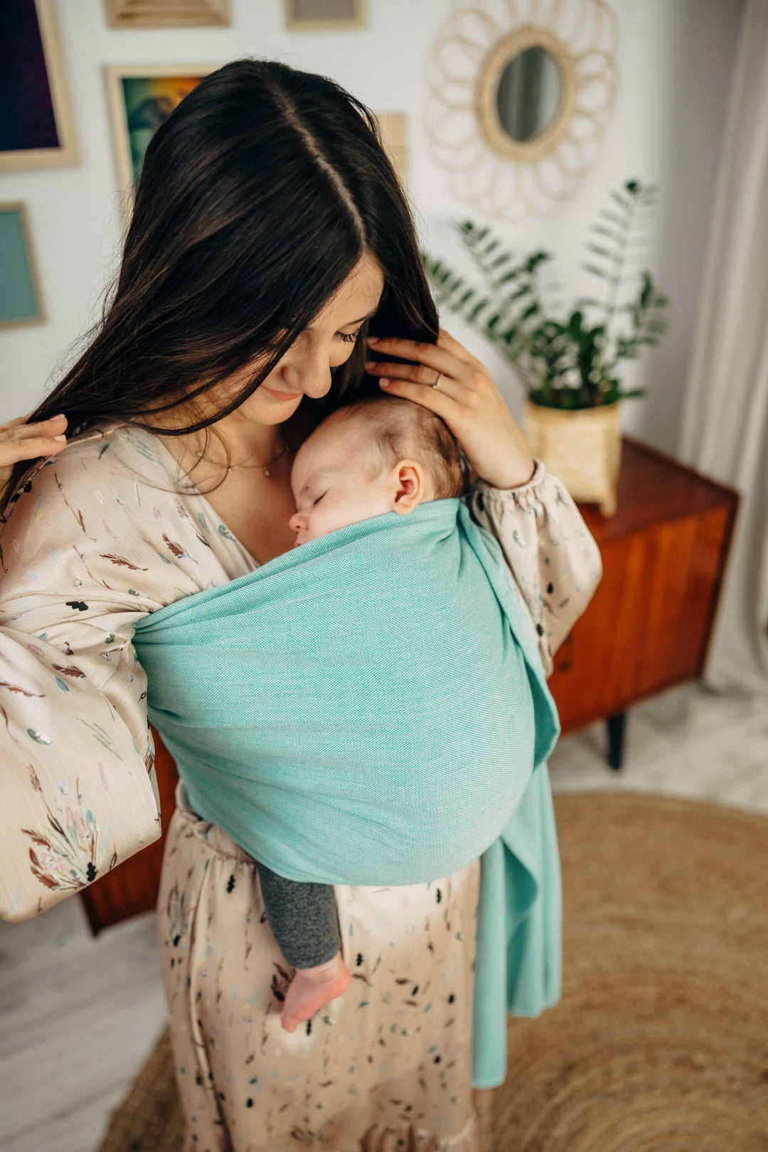 LennyLamb Ring Sling With Gathered Shoulder Agave