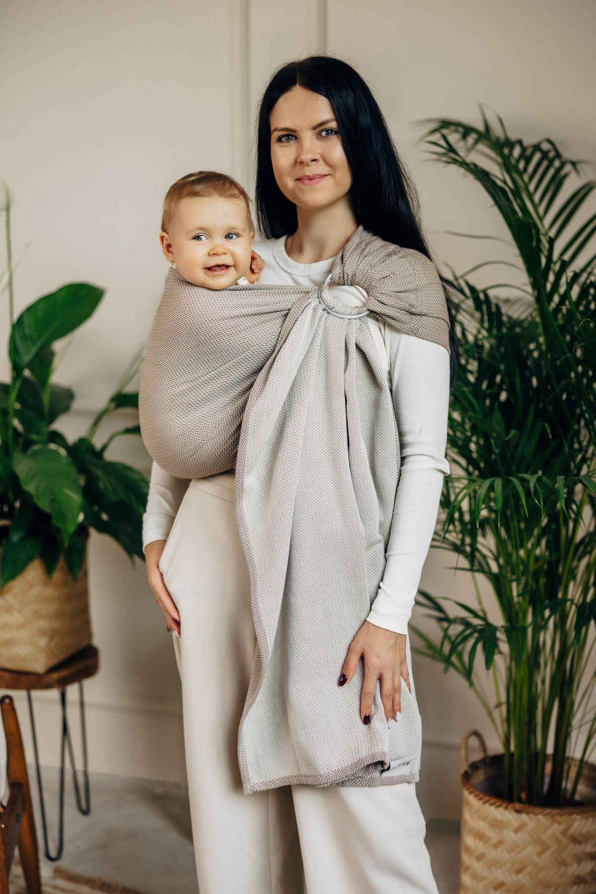 LennyLamb Ring Sling Little Herringbone Almond