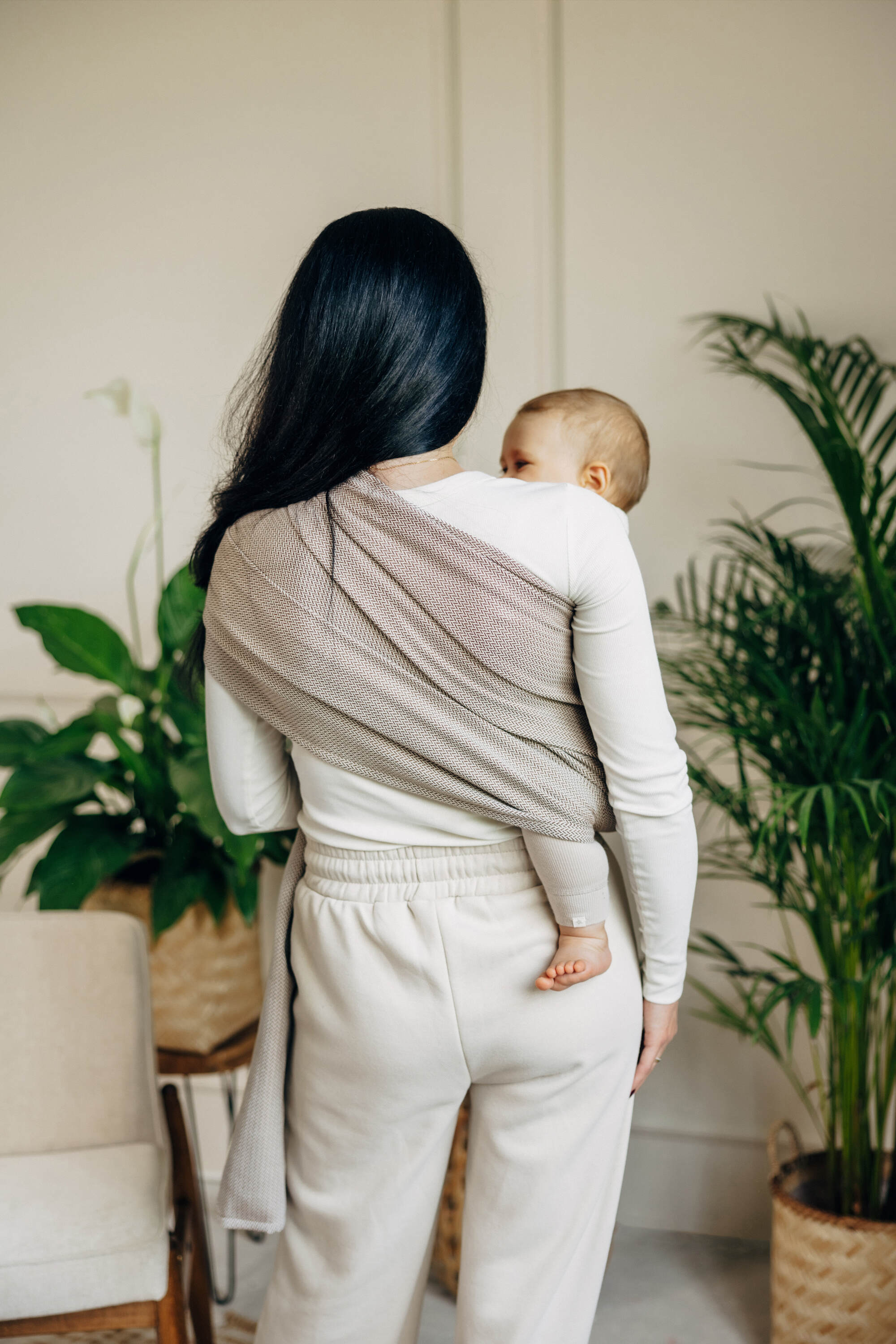 LennyLamb Ring Sling Little Herringbone Almond