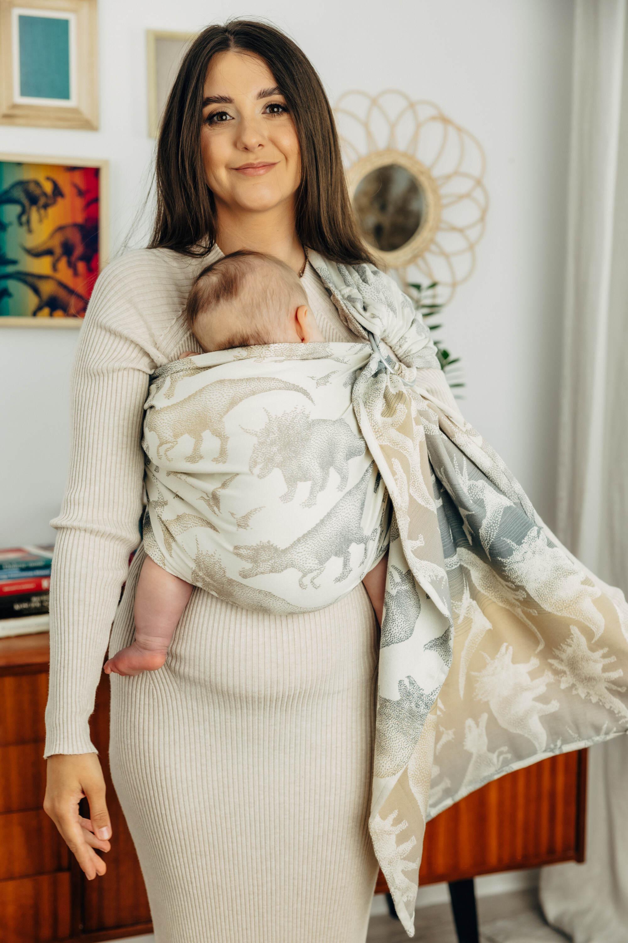 LennyLamb Ring Sling With Gathered Shoulder Jurassic Park Ice Desert