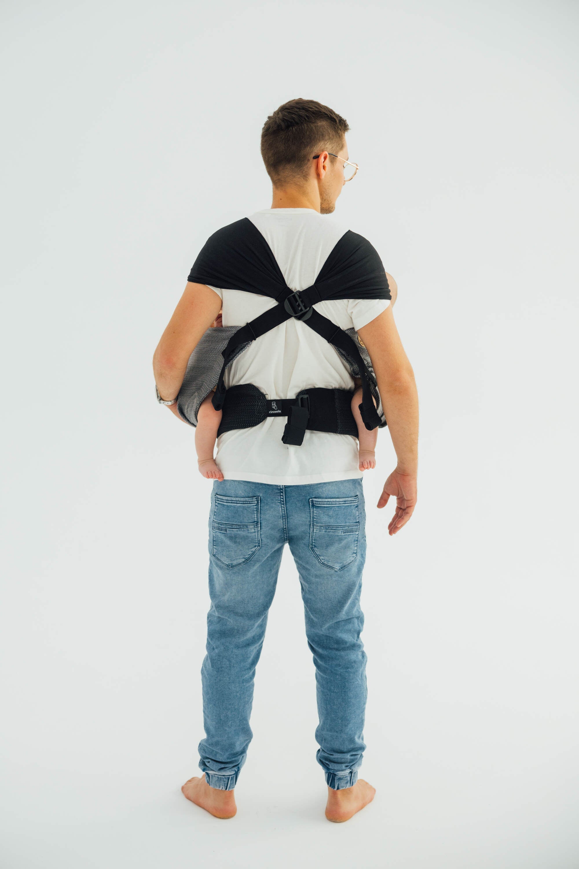 LennyLamb LennyTwin Baby Carrier Little Herringbone Ombre Grey