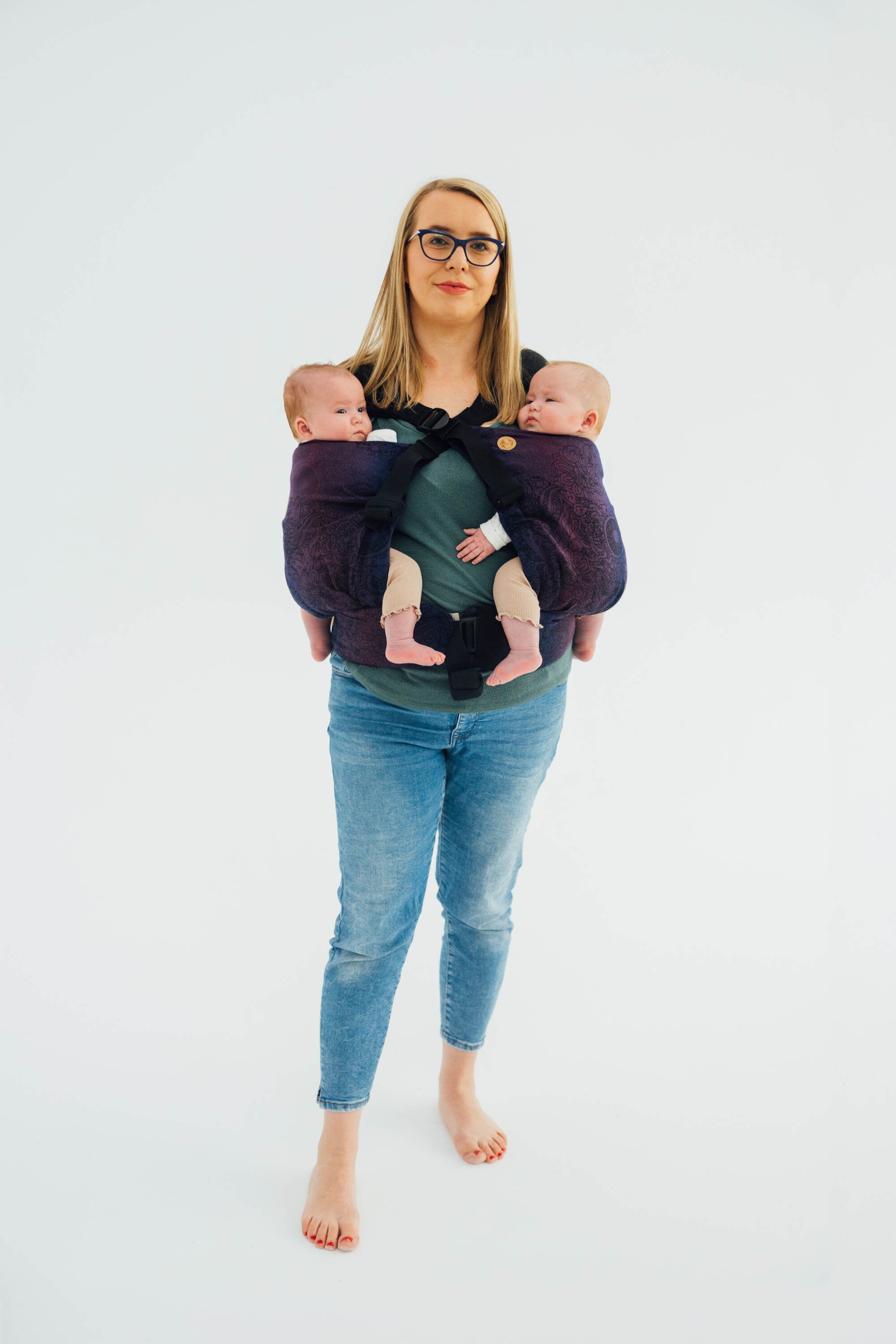 LennyLamb LennyTwin Baby Carrier Wild Wine Bouquet