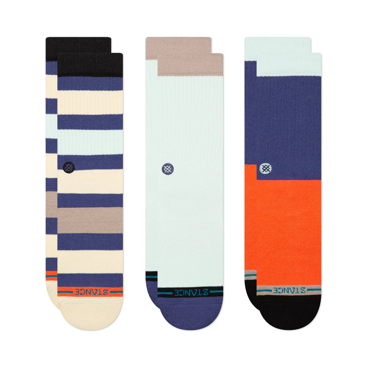 Stance Bayside Crew Socks 3 Pack Multi