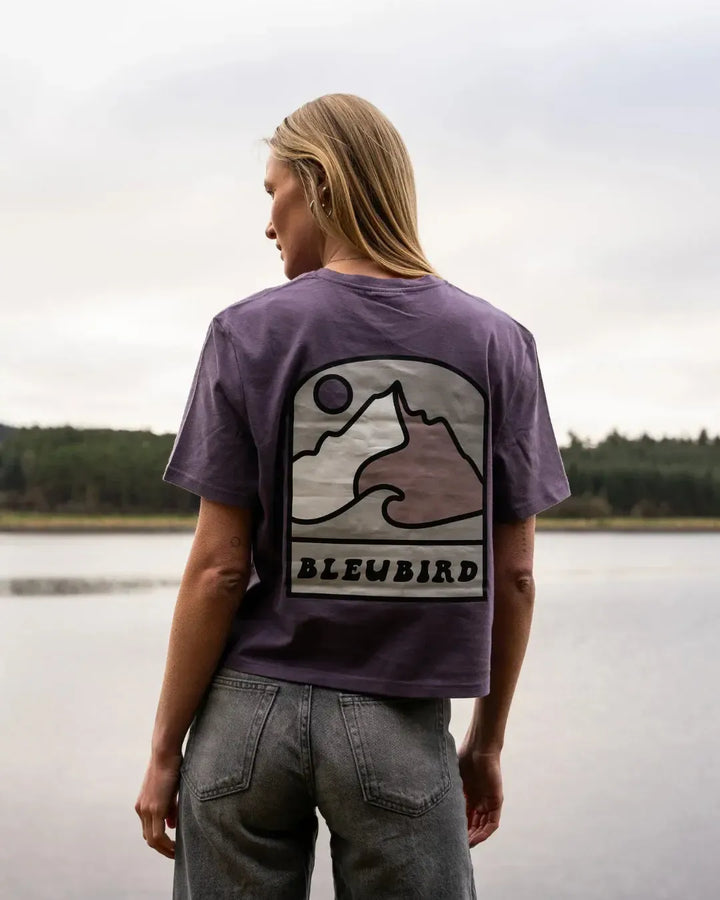 Bleubird Escape Cropped Tee Plum