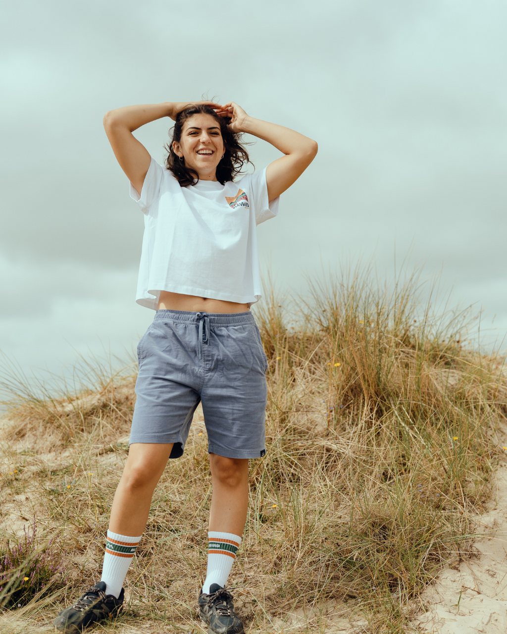 Bleubird Road Out Cropped T-Shirt White