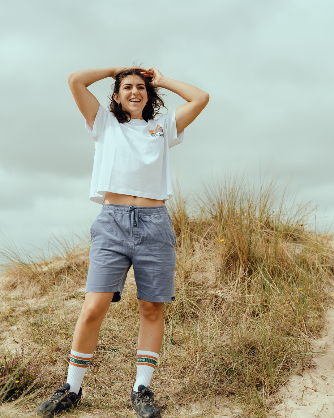 Bleubird Road Out Cropped T-Shirt White