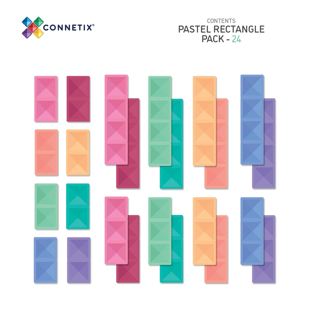 Connetix Pastel Rectangle Pack 24 pc