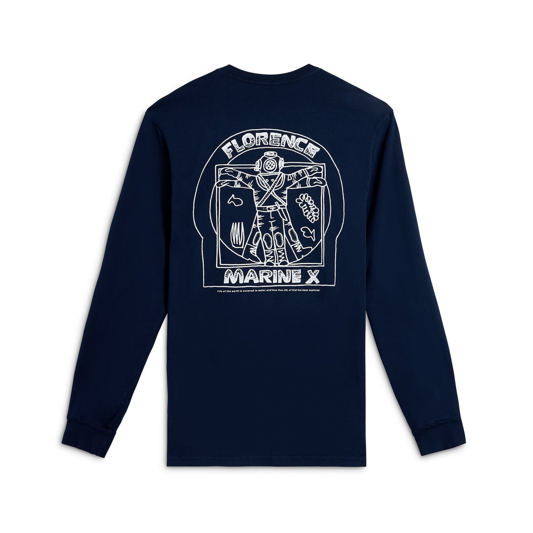 Florence Marine X Aquanaut Long Sleeve T-Shirt Navy