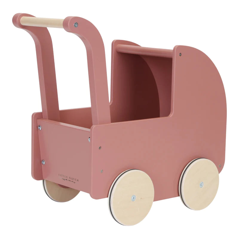Little Dutch Wooden Doll Pram With Bedding and Doll