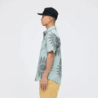 Stance Bales Button Up T-Shirt Seagreen