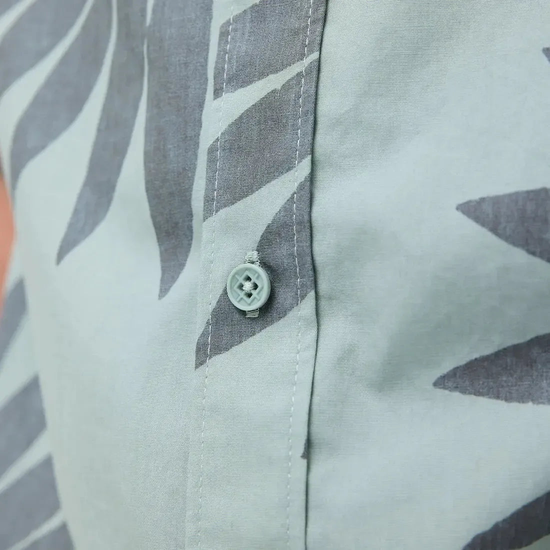 Stance Bales Button Up T-Shirt Seagreen