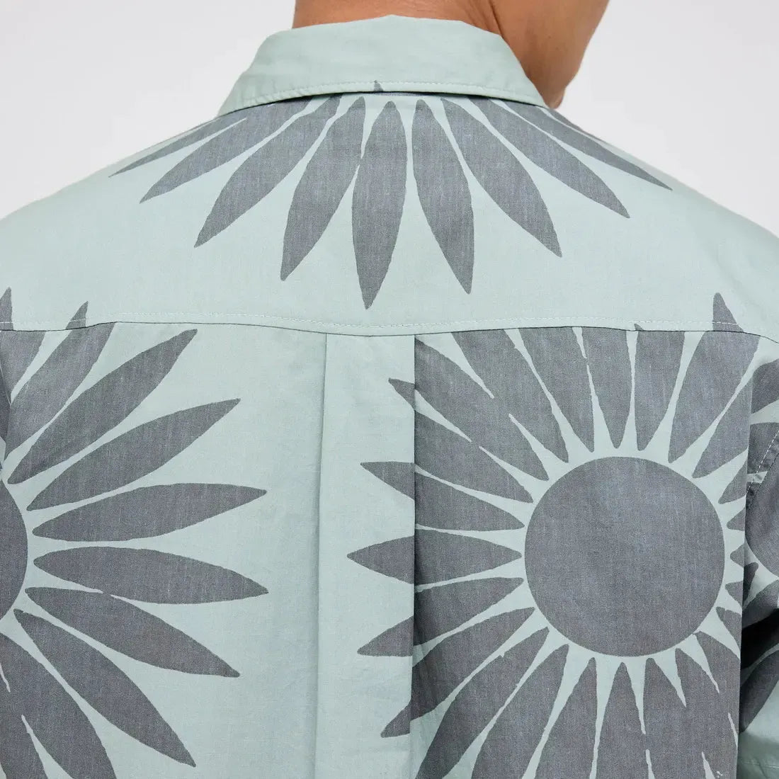 Stance Bales Button Up T-Shirt Seagreen