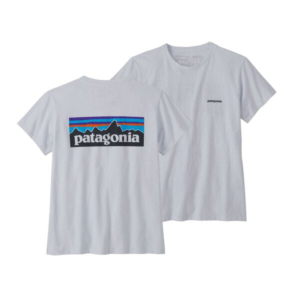 Patagonia Women's P-6 Logo Responsibili Tee White