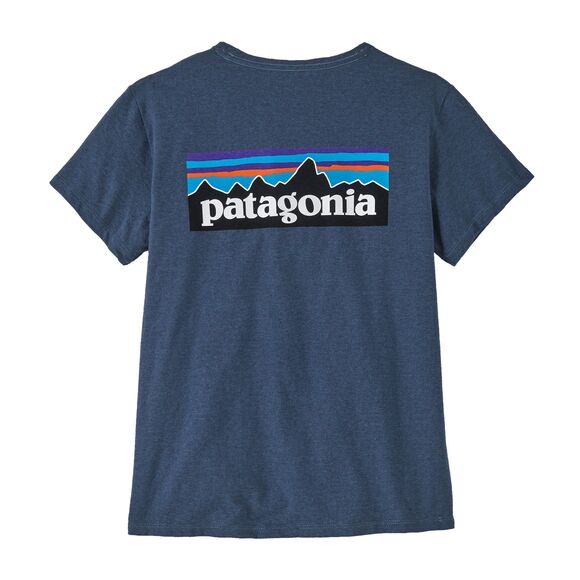 Patagonia Women's P-6 Logo Responsibili Tee Utility Blue