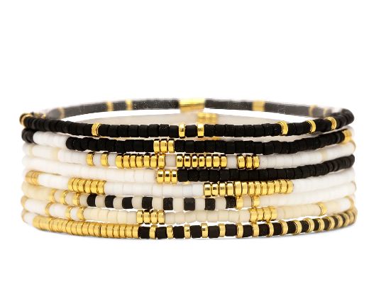 Pura Vida Sunset Beach Stretch Bracelet Set of 8 - Freedom To Explore
