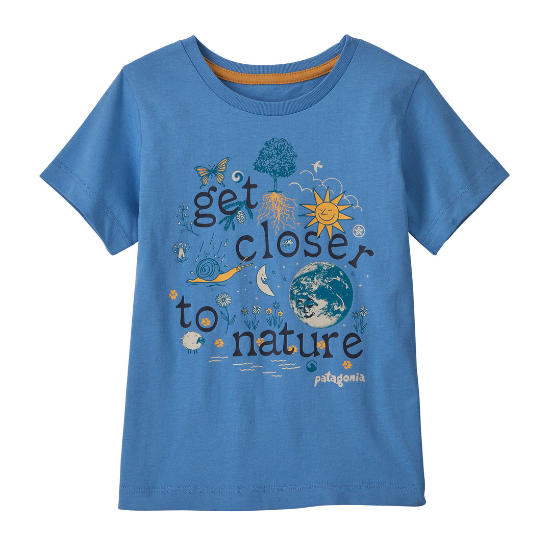 Patagonia Baby Regenerative Organic Certified™ Cotton Graphic T-Shirt Grow Closer Blue Bird