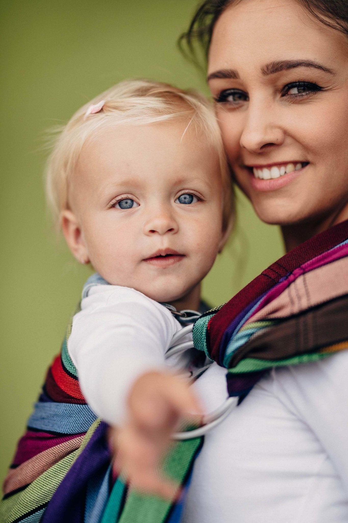 LennyLamb Ring Sling With Gathered Shoulder Carousel of Colours