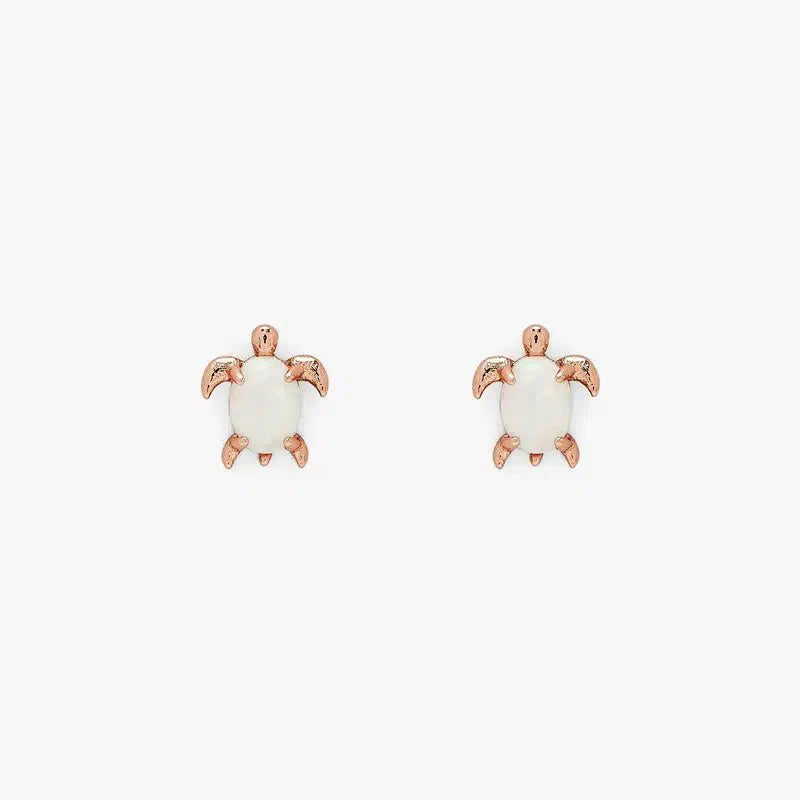 Pura Vida Opal Sea Turtle Stud Earrings