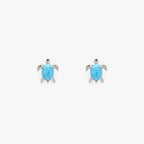Pura Vida Opal Sea Turtle Stud Earrings
