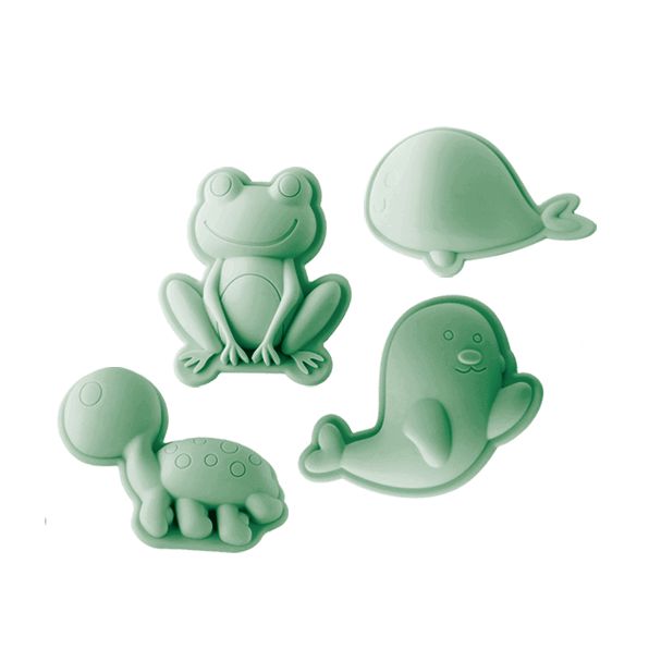 Scrunch Sand Moulds Frog Set Various Colours