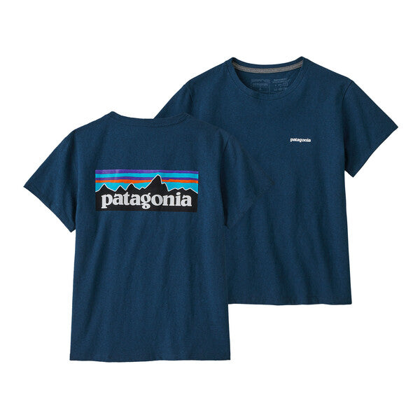Patagonia Women's P-6 Logo Responsibility Tee Tidepool Blue