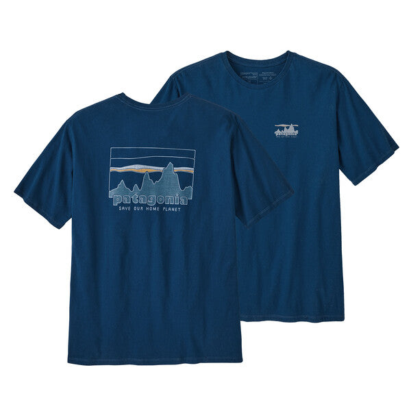 Patagonia Men's '73 Skyline Organic T-Shirt Lagom Blue