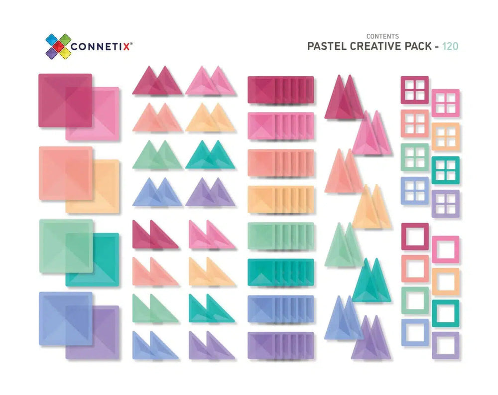 Connetix 120 Piece Creative Pack Pastel
