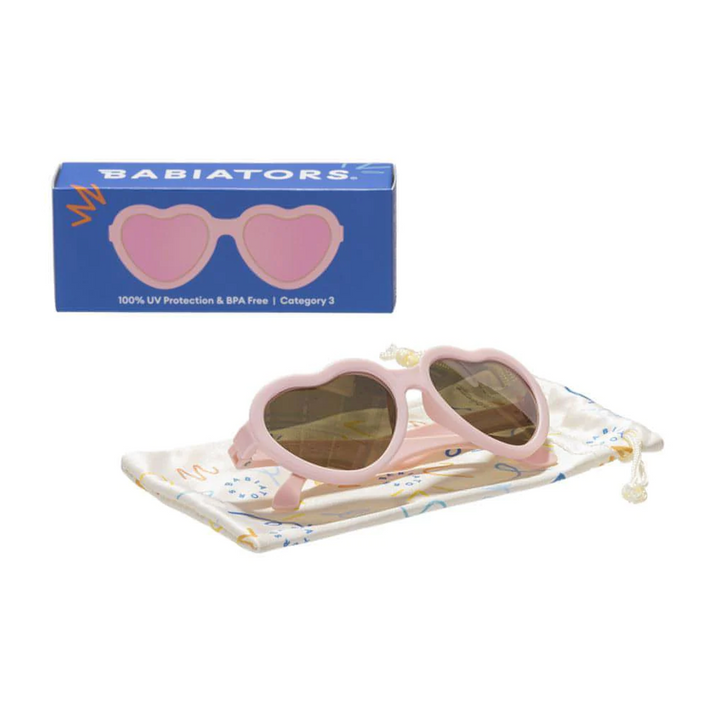 Babiators Original Mirrored Heart Sunglasses Ballerina Pink