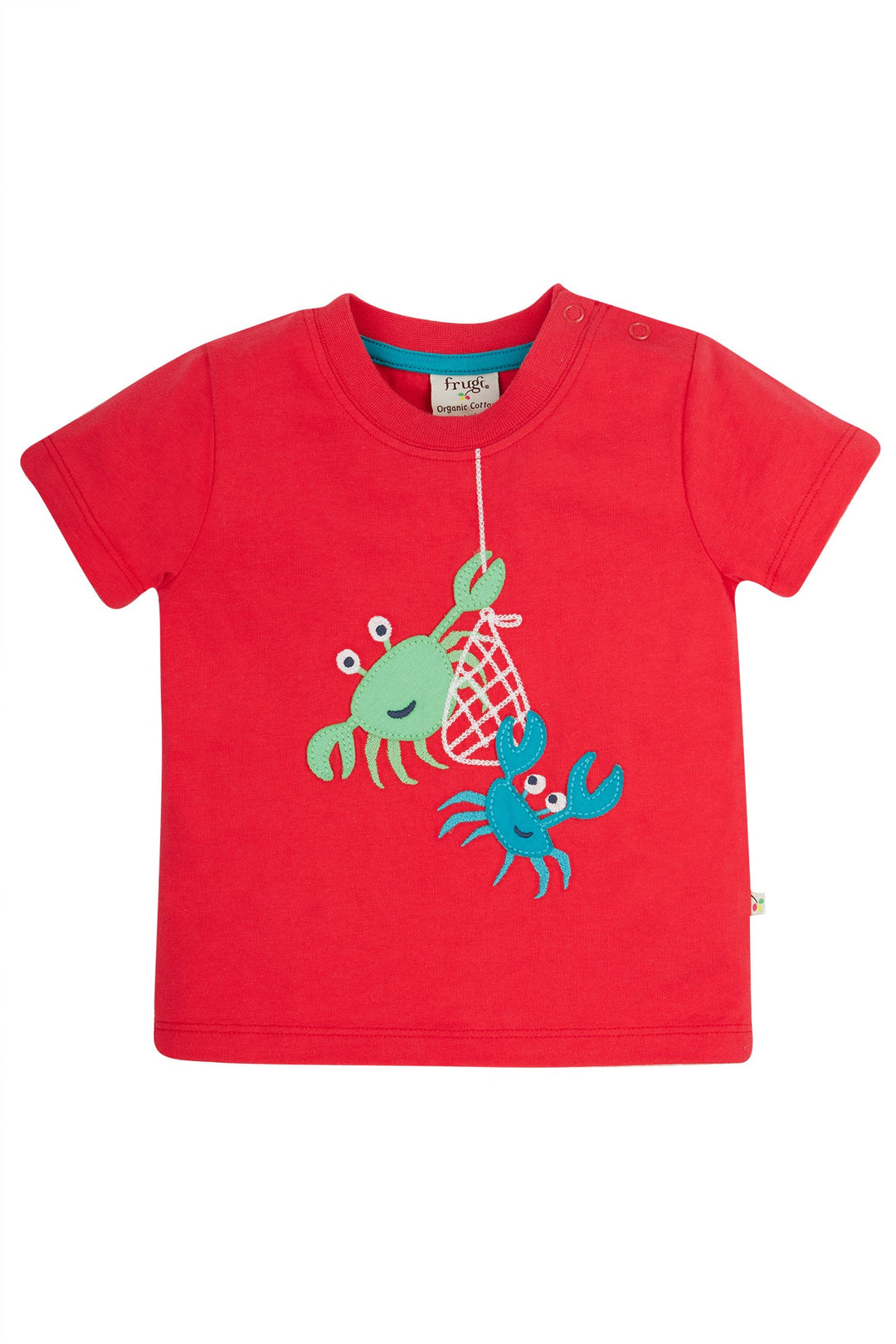 Frugi Kai Appliqué Top True Red Crabs