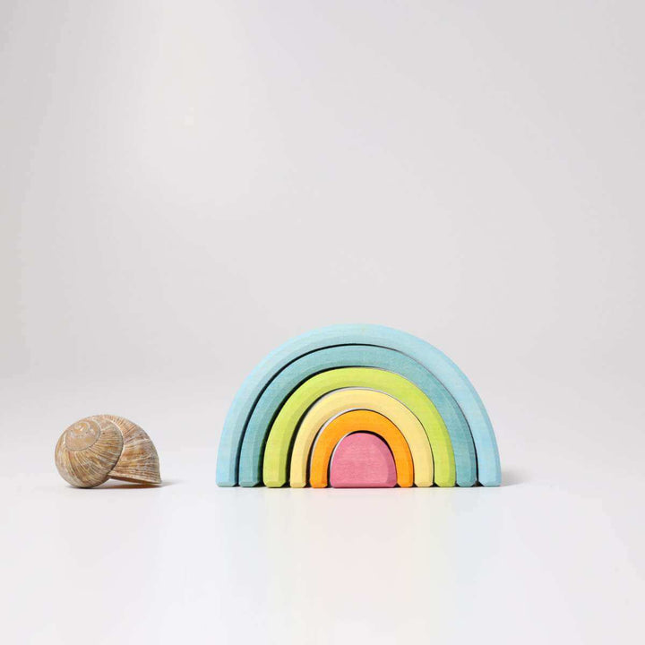 Grimm's 6 Piece Small Pastel Rainbow