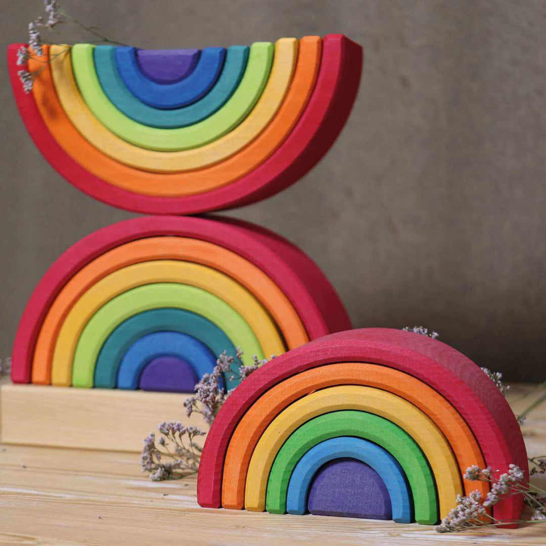 Grimm's Double Rainbow Stacking Tower