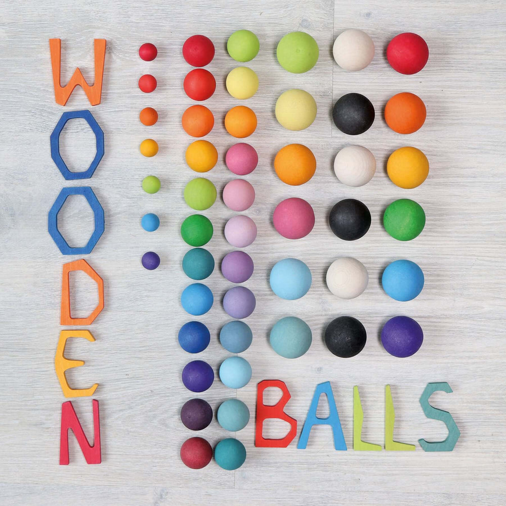 Grimm's Wooden Small Rainbow Balls