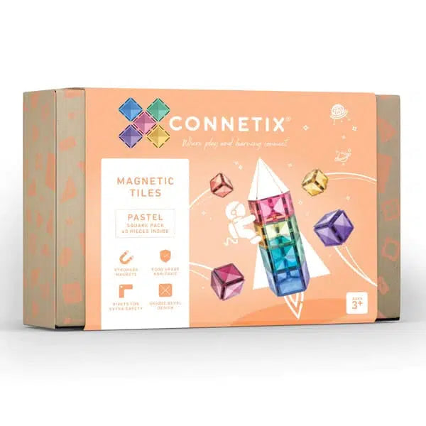 Connetix Pastel Square Pack 40 pc