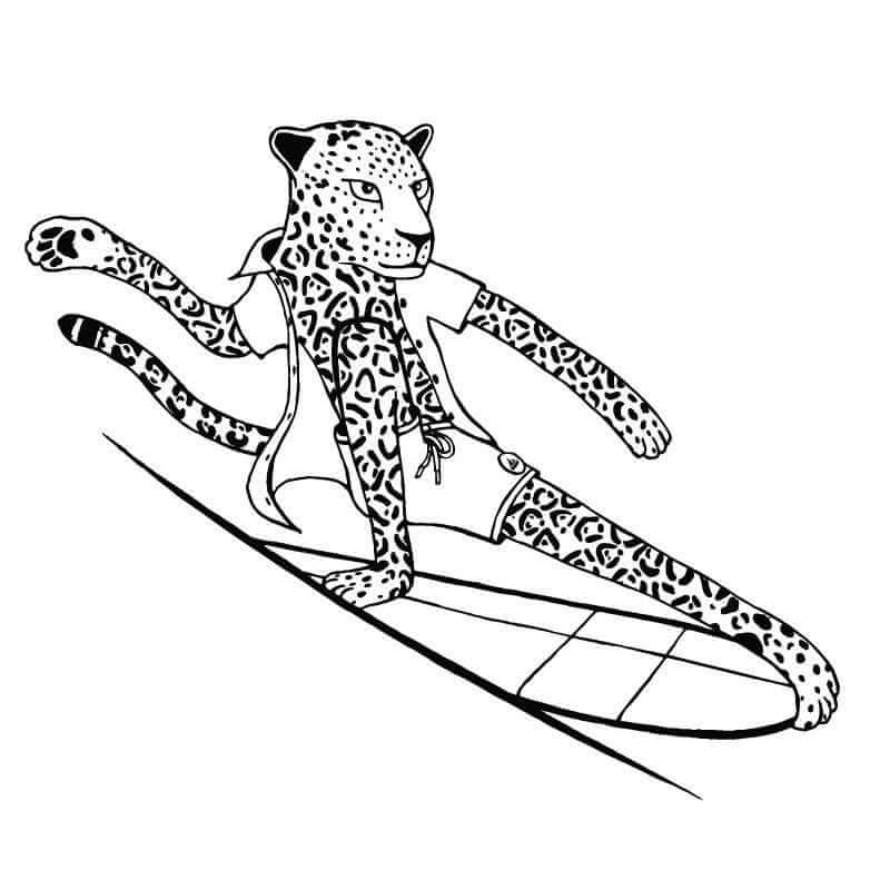 Jonas Claesson - The Surfing Animals Alphabet Colouring Book