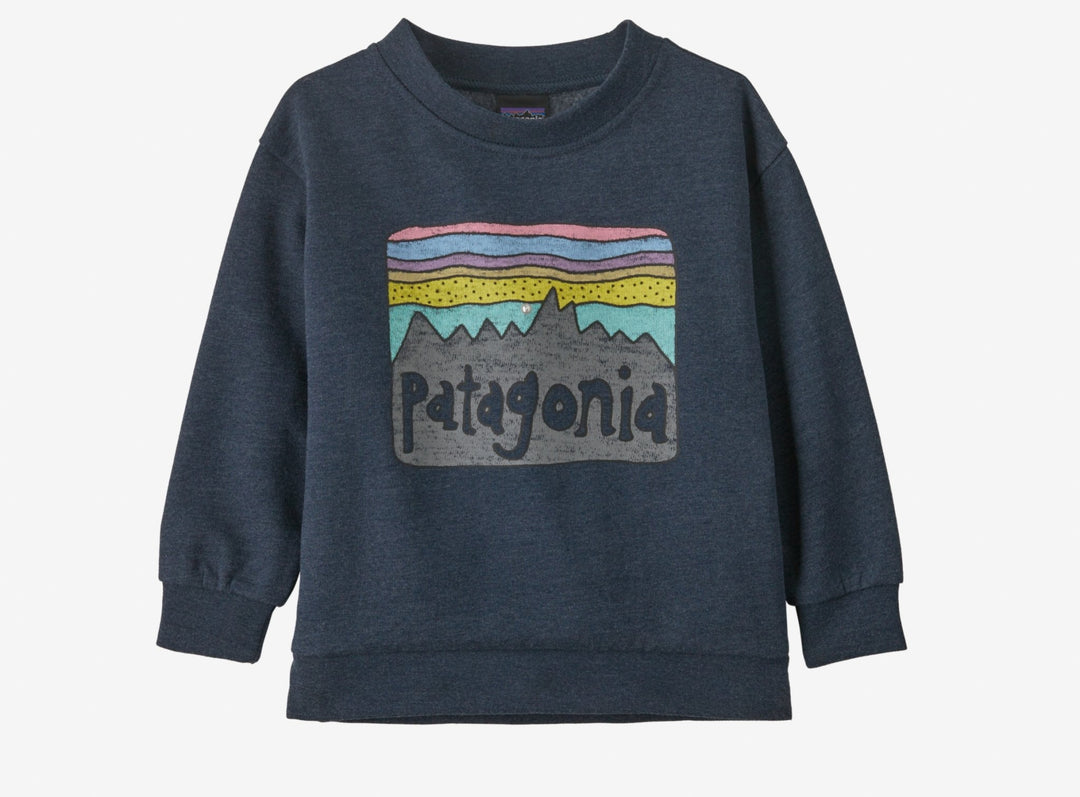 Patagonia Baby LW Crew Sweatshirt Fitz Roy Skies: New Navy