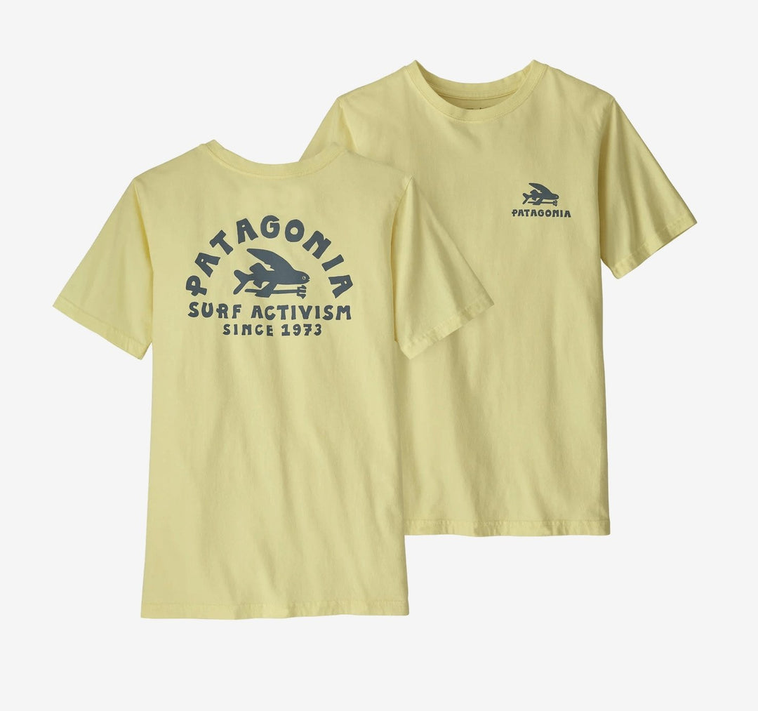 Patagonia Kids Regenerative Organic Certification Cotton Graphic T-Shirt Activism Arch: Isla Yellow