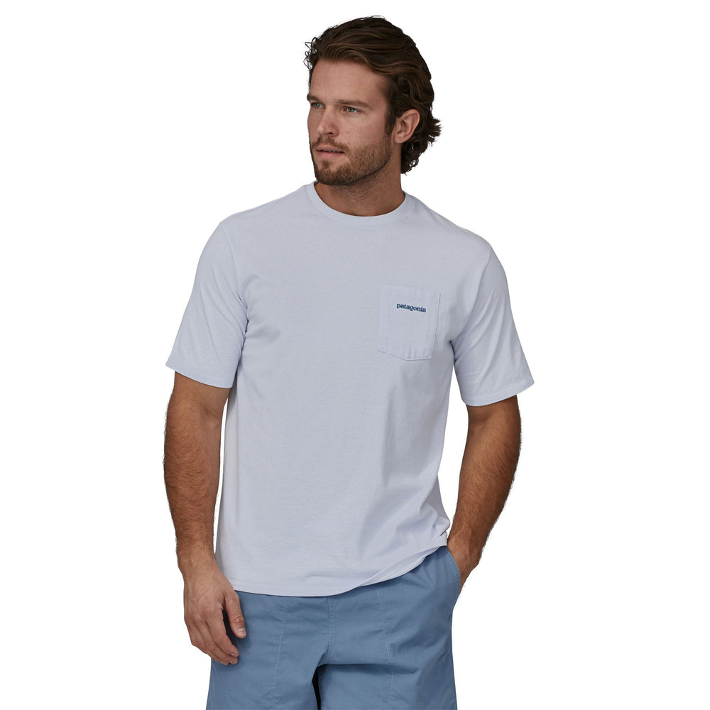 Patagonia Men's Boardshort Logo Pocket Responsibili-Tee White