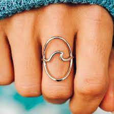 Pura Vida Large Wave Ring Silver
