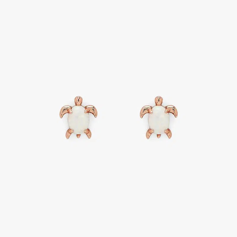 Pura Vida Opal Sea Turtle Stud Earrings